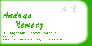 andras nemecz business card